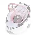 Ingenuity, Cradling Baby Bouncer Seat Flora the Unicorn, Ultra-Plush Padded Chair with Vibration and Melodies, Removable Toy Bar, Ages Newborn +, Grey / Pink