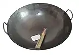 GROSSE WOK-PFANNE RUND 2 HENKEL DURCHMESSER HIER ca.55CM.