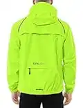 BALEAF Men's Cycling Running Jacket Waterproof Rain Windbreaker Reflective Lightweight Windproof Bike Golf Jacket Fluorescent Yellow Size L