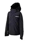 Acme Projects Veste de pluie pour femme 100% étanche, respirante, couture scellée, 10000 mm / 3000 g, fermetures à glissière YKK (42, noir)