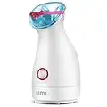 Amazon Brand - Umi Facial Steamer nano Ionic spray Face Steamer for Pores Professional Face Skin care and Warm Mist Facial Sauna Steamer for Home Spa, Blue