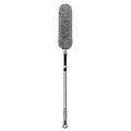 MR.SIGA Extendable Lint Free Microfiber Duster, Washable Duster for Household Cleaning, Gray