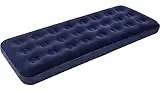 Denny Shop Single Flocked Inflatable Vinyl Coil Beam Air Bed Camping Relax Mattress (Single Flocked)