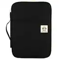 JAKAGO A4 Portfolio Conference Folder Waterproof Business Document Case Passport Holder Ipad Sleeve with Zip and Handles for Travel Meeting Office Holiday （Black）