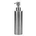 SISVIV Dispensador de Jabón Líquido 350ML Acero Inoxidable 304 Dosificador Jabon para Cocina Baño Lavabo Desinfectante Manos Champú Gel de Ducha Plata