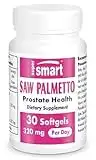 Supersmart - Saw Palmetto 320 mg – Apoya a una Próstata & Tracto Urinario Saludable – Suplemento de Defensa Natural – No OMG & Libre de Gluten – 30 Cápsulas de gel