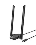 BrosTrend 1800Mbps Chiavetta WiFi per PC Fisso, USB WiFi 6 Lunga Portata Alto Guadagno, Wireless Dual-Band 5GHz/2.4GHz, Antenna WiFi USB per PC, Adattatore Dongle Ricevitore, WPA3, per Windows 10/11