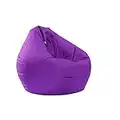 Beanbag Chair, Bean Bag Cover Animal Storage Bean Bag, Home Lazy Sofa Waterproof & Zipper Unfilled Lounge Bean Bag for Kids/Teens (Purple, 25.59 X 29.53)