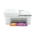 HP DeskJet 4122e 26Q92B, Stampante Multifunzione a Getto d'Inchiostro A4 a Colori, Fronte e Retro Manuale, 8,5 ppm, Wi-Fi, HP Smart, 6 Mesi di Inchiostro Instant Ink Inclusi con HP+, Bianca