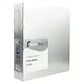 JAM PAPER Aluminium 2 inch Binders - Silver Aluminum 3 Ring Binder - Sold Individually