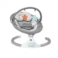 BABABING | Electric Baby Bouncer Hub Swing with Bluetooth Digital Display | Baby Rocker with 5 Swing Settings | Built-In Timer and Lightweight | Suitable for Newborn