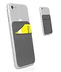 MyGadget 1 Fach Handy Kartenhalter zum aufkleben - RFID Blocking - Haftendes Kartenfach, Kartenhülle, Karten Halterung - Geldbörse Smartphone Etui - Grau