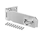 Repuhand Padlock Hasp Door Clasp Door Lock Adatto a Armadi, Scatole, Porte, Porte da Garage, Cancelli, Capannoni, Contenitori di Stoccaggio, Cancello da Giardino ecc -Argento