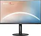 MSI Modern MD271CP Monitor curvo 27" FHD (1920x1080), 75Hz, 4ms, piedistallo regolabile, Eye-Friendly, altoparlanti incorporati, VESA