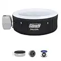 Coleman SaluSpa 2 to 4 Person Inflatable Round Outdoor Hot Tub Spa with 60 Soothing AirJets, Filter Cartridges, and Insulated Cover, Black