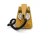 GPO Trim Phone, Push Button Retro Landline Corded Telephone, Authentic Bell Ring for Home, Hotels-(Mustard)