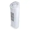 Signature S40005 Portable Mini Tower Fan with 90 Degree Oscillation or Fixed Cold Air Blow Function, 2 Speed Settings, 14 Inch, White