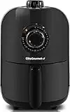 Elite Gourmet EAF1121 Personal 1.1 Qt. Compact Space Saving Electric Hot Air Fryer Oil-Less Healthy Cooker, Timer & Temperature Controls, PFOA/PTFE Free, 1000W