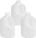 Empty Gallon Jugs With Caps, 3pk 1 Gallon Milk Jugs Plastic Jug and Lids