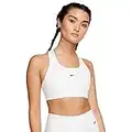 Nike Swoosh Women's Medium-Support 1-Piece Pad Sports Bra BV3636-100 Size XS White/Black