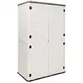 Horti Cubic Vertical Storage Shed Weather Resistance, 52 Cu. Ft. Heavy-Duty HDPE Waterproof Outdoor Storage Tool Shed for Generator/Lawn Mower/Trash Cans/Kid’s Toys/Pool Cushions