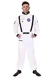 Mens Astronaut Costume - X-Large - White Spacesuit With Astronaut Decals - Adults Space Man Historical Fancy Dress