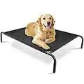 Elevated Dog Bed, Elevated Cooling Dog Bed With Waterproof Breathable Mesh, Portable Dog Cat Cots for Camping or Beach, Durable Frame Raised Dog Bed（68*55*15cm)