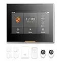 Staniot Home Alarm System, 10 Pcs WiFi SecPanel 3 Home Wireless Security System Kit, 4.3" Anti-fingerprint Touch Screen Panel, APP Remote Control, Compatible with Alexa and Google Assistant