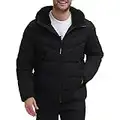 Calvin Klein Men's Winter Coat-Puffer Stretch Jacket with Sherpa Hood, Ebony, Large