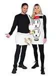 Spooktacular Creations Couple Plug and Socket Halloween Costume for Adults Halloween Dress Up Party Theme Party Costume-Standard