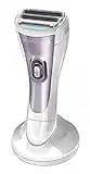 Remington Cordless Wet and Dry Lady Shaver, Showerproof Electric Razor with Bikini Attachment and Charge Stand, WDF4840, Purple