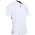 Under Armour Men's Tech Golf Polo , White (100)/Graphite , X-Large