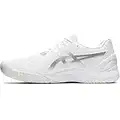 ASICS Men's Gel-Resolution 8 Tennis Shoes, 10.5, White/Pure Silver