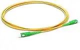 Cable de Fibra Óptica para Router - Latiguillo Monomodo FTTH - 9/125 OS2 - SC/APC-SC/APC Simplex - Compatible 99% Operadores Movistar Jazztel Vodafone Orange Amena Masmovil Yoigo (1 M)