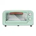 PanHuiWen Mini Forno - 12l Forno Elettrico da Banco e Grill 800 W Girarrosto Forno 60 Minuti Timer Tostapane in Acciaio Inox 2 Strati