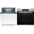 Bosch Elettrodomestici SMV2HVX22E Serie 2, Lavastoviglie a scomparsa totale, 60 cm & HBA534BS0 Forno Elettrico da Incasso 7 Programmi di Cottura in Acciaio Inox