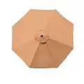 BDSJBJ Parasol de repuesto para sombrilla de patio, 3m Espesar la tela del paraguas, cubierta de toldo de repuesto para sombrilla de 8 varillas para exteriores, patio, jardín, playa, piscina