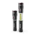 NEBO SLYDE+ Tactical LED Flashlight, Powerful 400-Lumen Bright Camping Flashlight with Slide-to-Reveal Work Light, Red Hazard Light & Magnetic Base