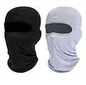 2PCS Sturmhaube, atmungsaktive Lycra Vollgesichtsmaske Winddichte leichte Sturmhauben für Motorradhelm Radfahren Skifahren & Wintersport Pure color windproof mas