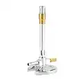 Gas Bunsen Burner, StabiliBase Design anti-punta con manico Stabilizzatore di fiamma e regolazione del gas per apparecchiature di riscaldamento da laboratorio