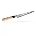 Tojiro - Coltello tradizionale giapponese, per sushi / sashimi, professionale, in acciaio molibdeno vanadio, lama ultra affilata, manico in legno Yanagiba 21 cm