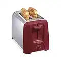 Hamilton Beach 2 Slice Extra Wide Slot Toaster with Shade Selector, Toast Boost, Auto Shutoff, Red (22623)