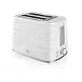 Swan ST31050WN, 2 Slice Symphony Toaster, High Gloss and Matt Finish, 930 Watt, White, Plastic