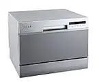 EdgeStar DWP62SV 6 Place Setting Portable Countertop Dishwasher - Silver