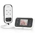 Alecto DVM75 Babyphone avec caméra Moniteur 2,4" - Baby Monitor avec Alarme - Caméra intérieure pour votre bébé - Blanc/Anthracite