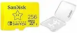 (1 Pack) SanDisk 256GB MicroSD Nintendo Switch Micro SDXC Memory Card for Switch & Switch Lite SDSQXAO-256G Bundle with (1) GoRAM Plastic Case