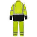 SRsafety Hi Vis Safety Rain Jacket, Class 3 High Visibility Work Rain Gear for Men, Construction Rain Suits. Yellow (S/M)