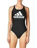 adidas Women's Sh3.ro Bos Swimsuit, Black/White, 16 UK