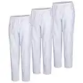 Misemiya - Pack 3 Pcs - Pantalon SANITAIRE Unisex - Uniformes MEDICALES Uniformes SANITAIRES Pantalon DE Travail - Réf 8312 * 3 pcs - Small, Blanc 21