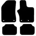 Carsio Tailored Black Carpet Car Mats for Renegade 2015 onwards - 4 Piece Set with 4 Clips